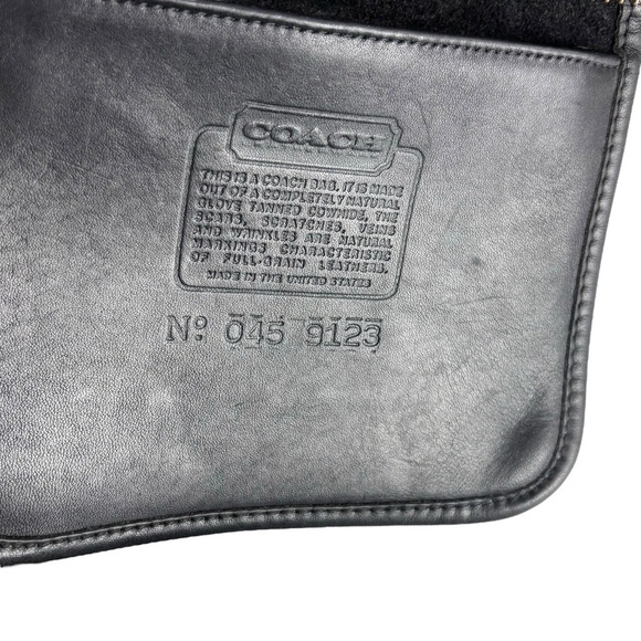 COACH VINTAGE 80S EXTRA LARGE BLACK GLOVETAN LEATHER CLASSIC DUFFLE SAC FEED BAG - Picture 13 of 13